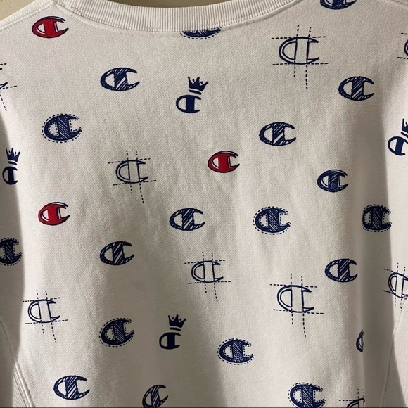 Champion life woman reverse weave pullover all over logo size small - Picture 6 of 9